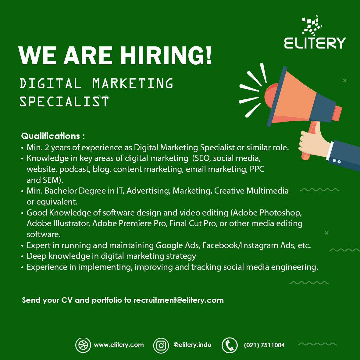Job Vacancy: Digital Marketing Specialist